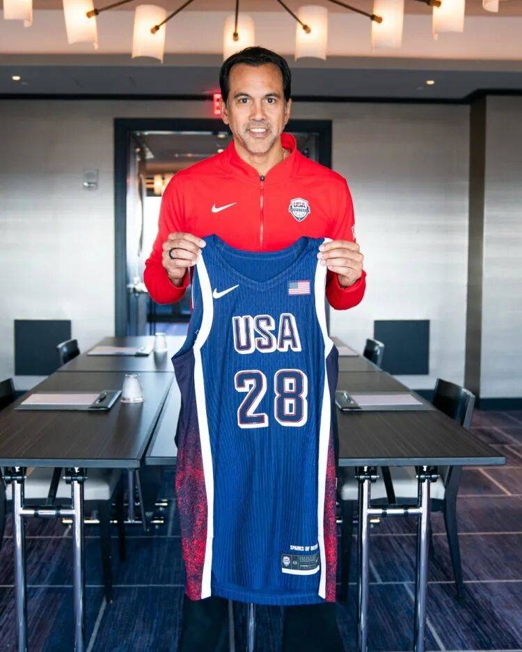 篮球 | 官宣:迈阿密热火主帅斯波尔斯特拉出任美国男篮主教练,带队征战世界杯及奥运会