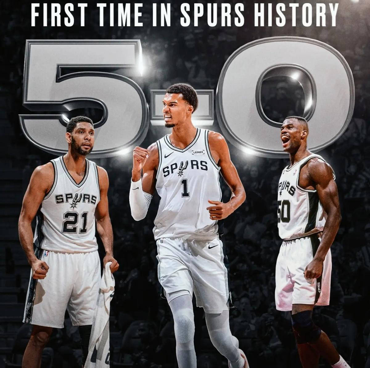 圣安东尼奥马刺开局5连胜！狂野西部最大黑马崛起